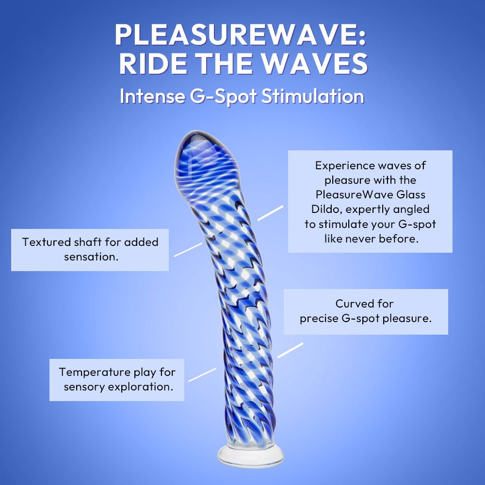 Pleasure Wave Glass Dildo - Fk Toys