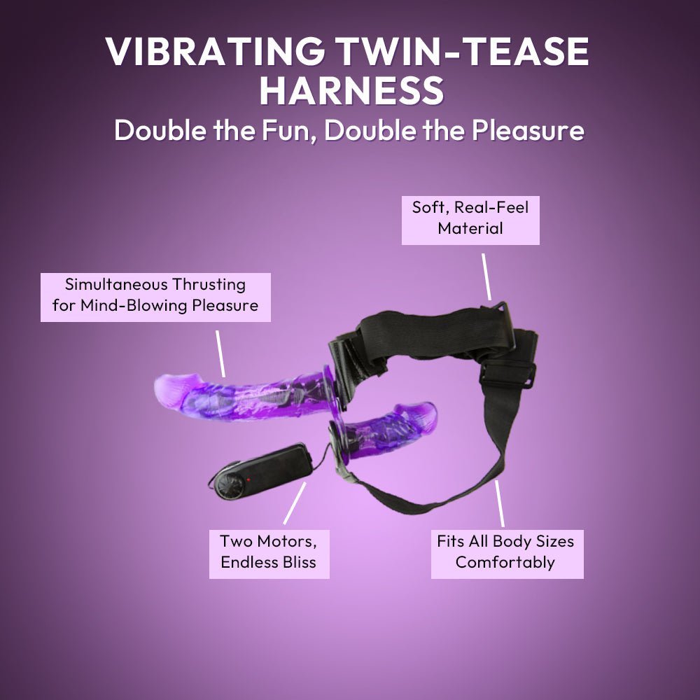Vibrating Twin-Tease Harness - Fk Toys